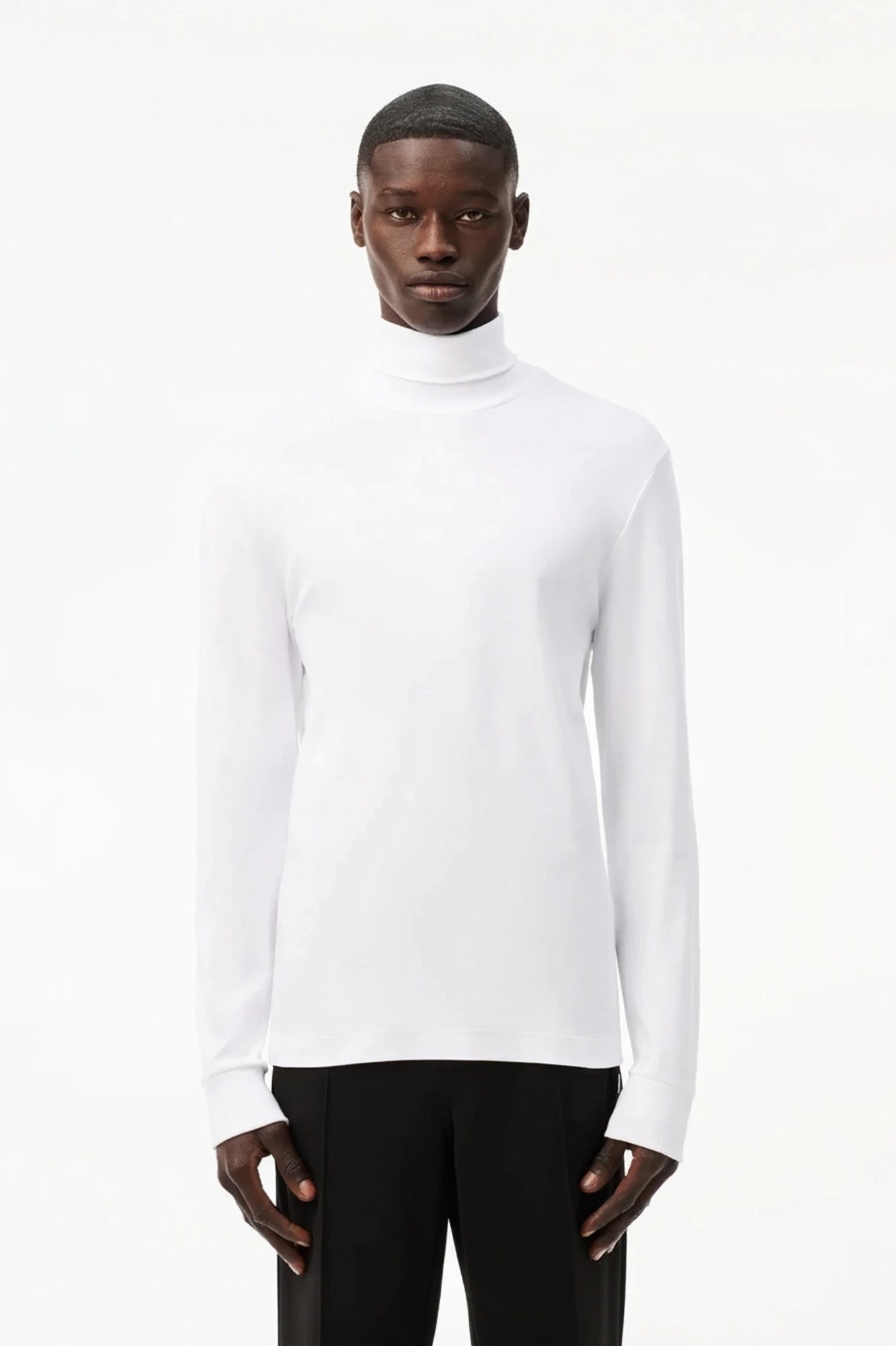 T-Shirt col roulé blanc