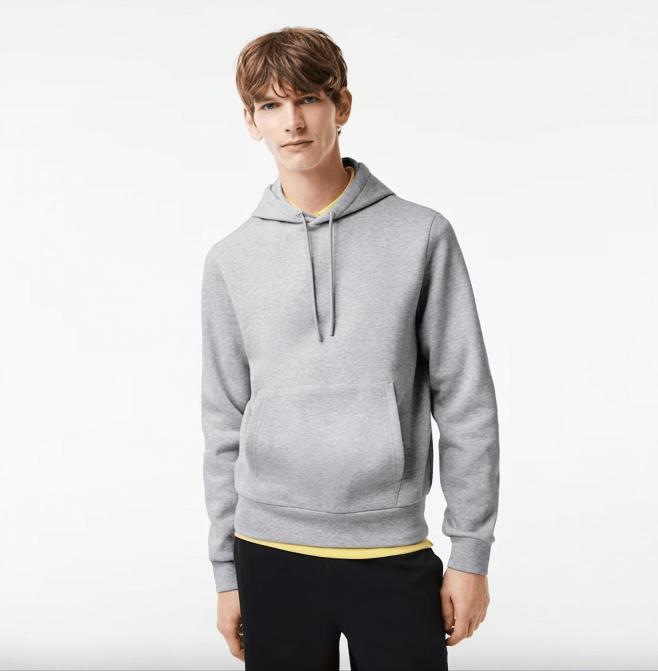 Sweat à capuche gris en coton bio