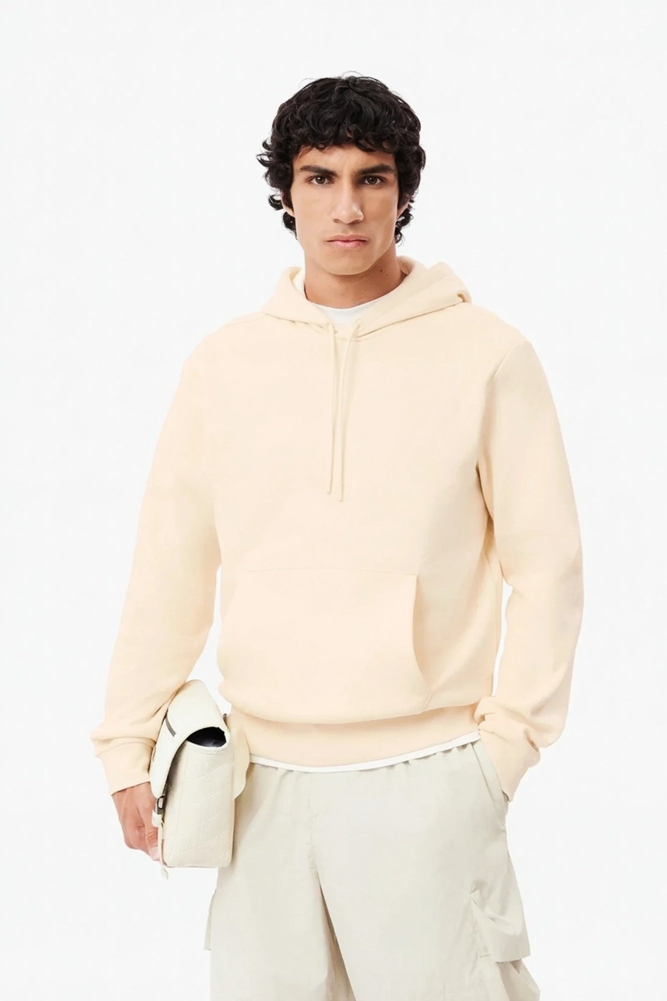 Sweat à capuche beige