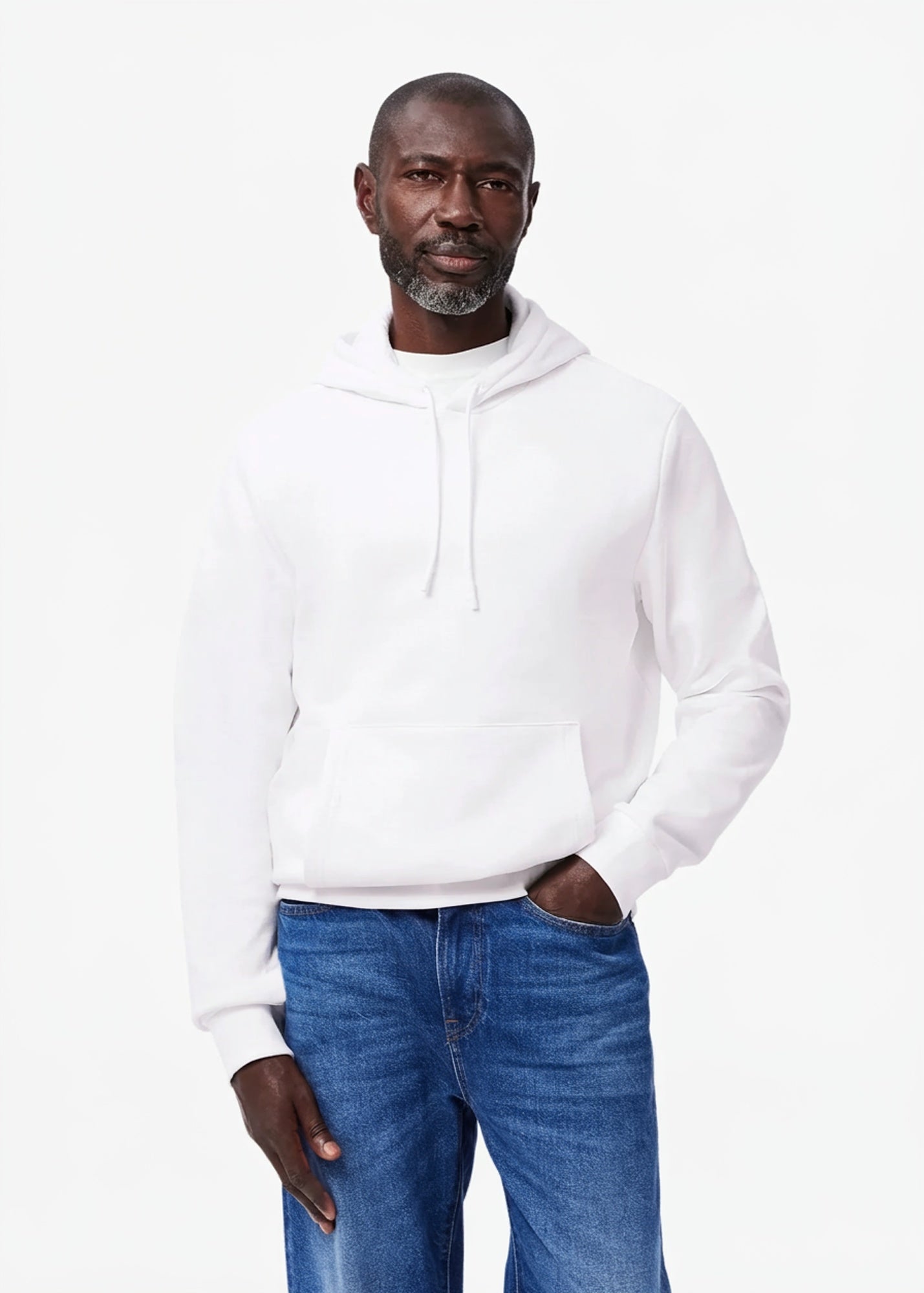 Sweat à capuche blanc