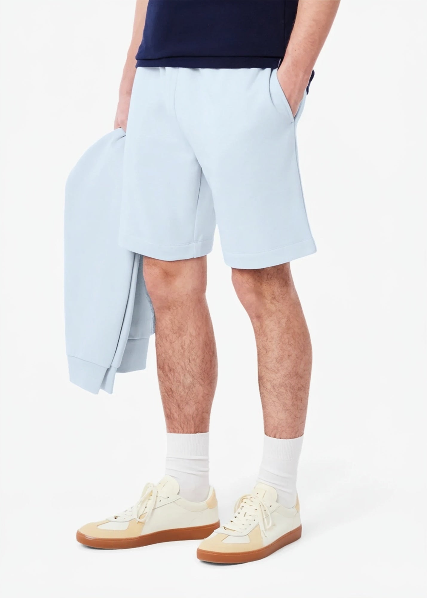 Short bleu en molleton