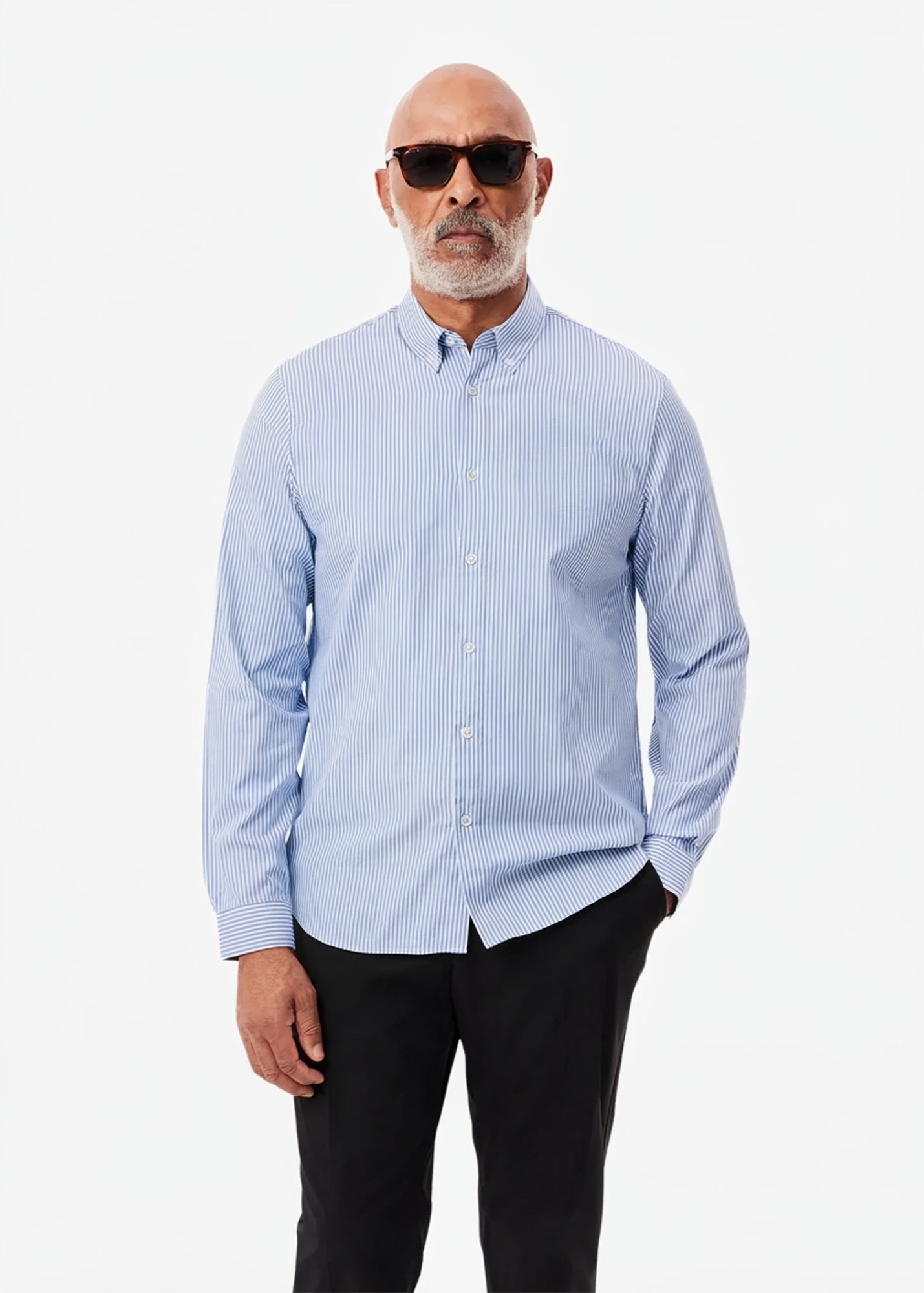 Chemise rayée bleue