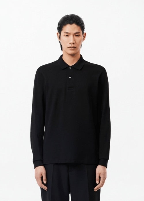 Polo manches longues noir