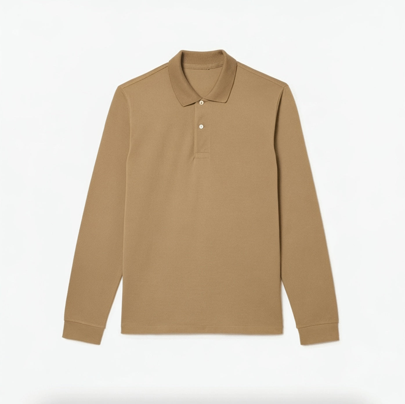 Polo manches longues beige