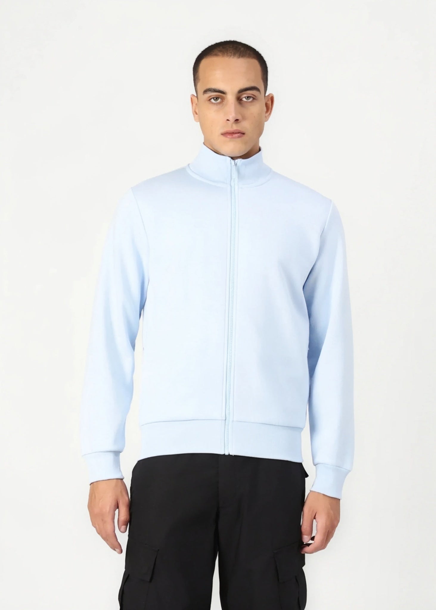 Sweat zippé bleu